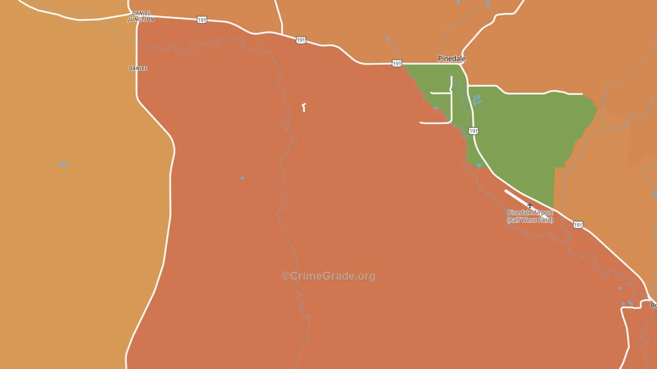 Sublette County, WY Map of Drug-Related Crime Rates