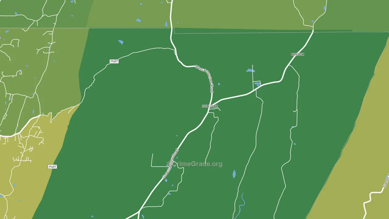 Subligna, GA Map of Drug-Related Crime Rates