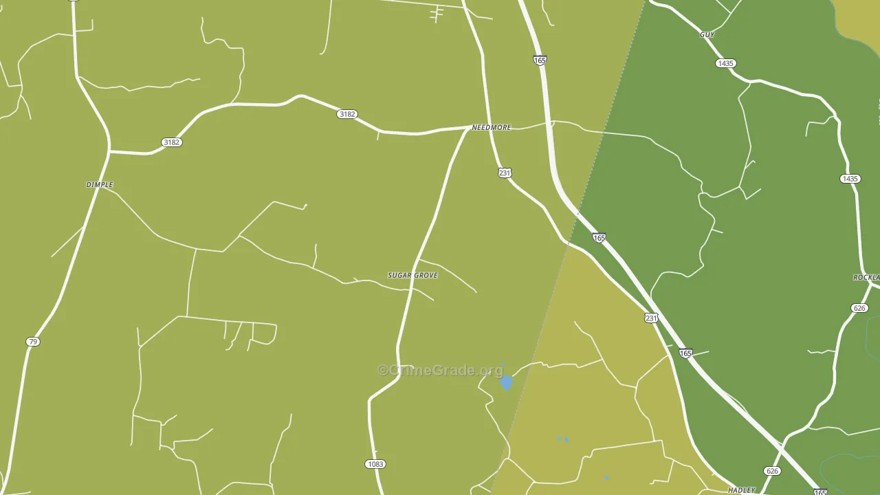 Sugar Grove, KY Map of Drug-Related Crime Rates