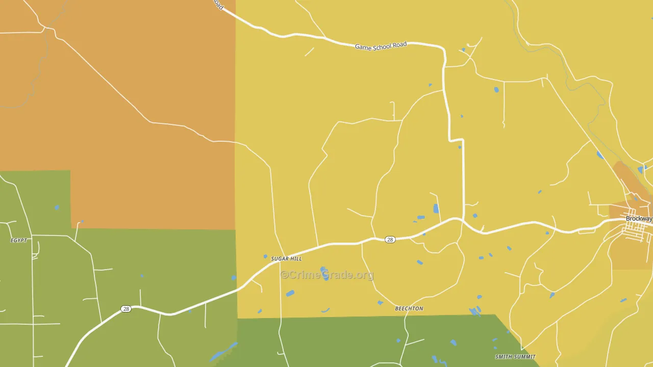Sugar Hill, PA Map of Drug-Related Crime Rates
