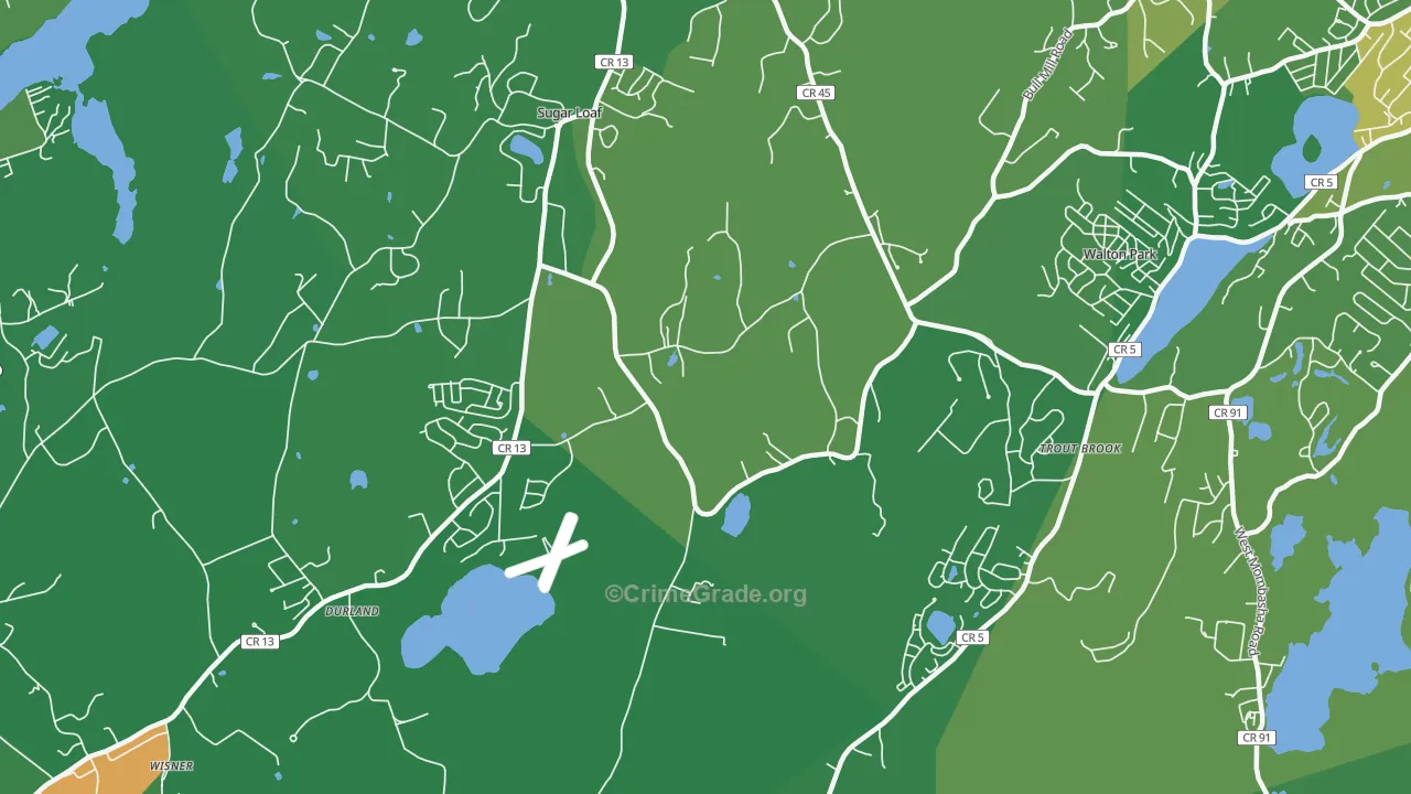 Sugar Loaf, NY Map of Drug-Related Crime Rates