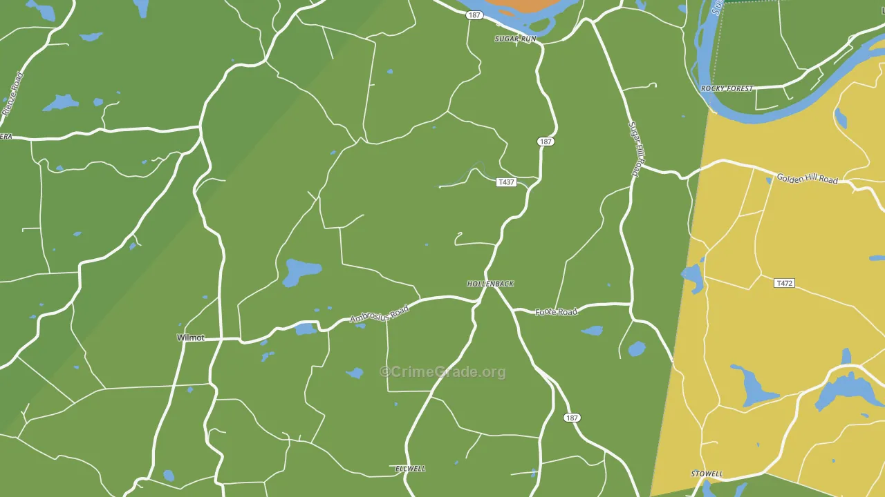 Sugar Run, PA Map of Drug-Related Crime Rates
