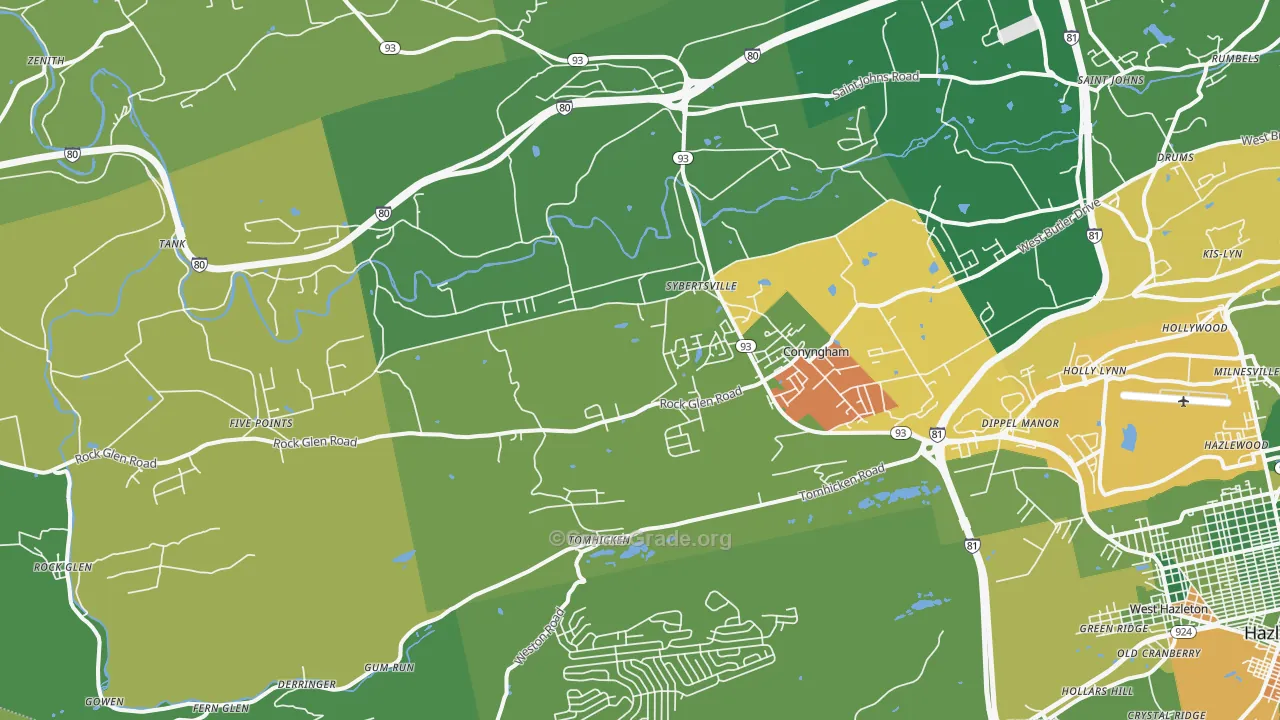 Sugarloaf, PA Map of Drug-Related Crime Rates