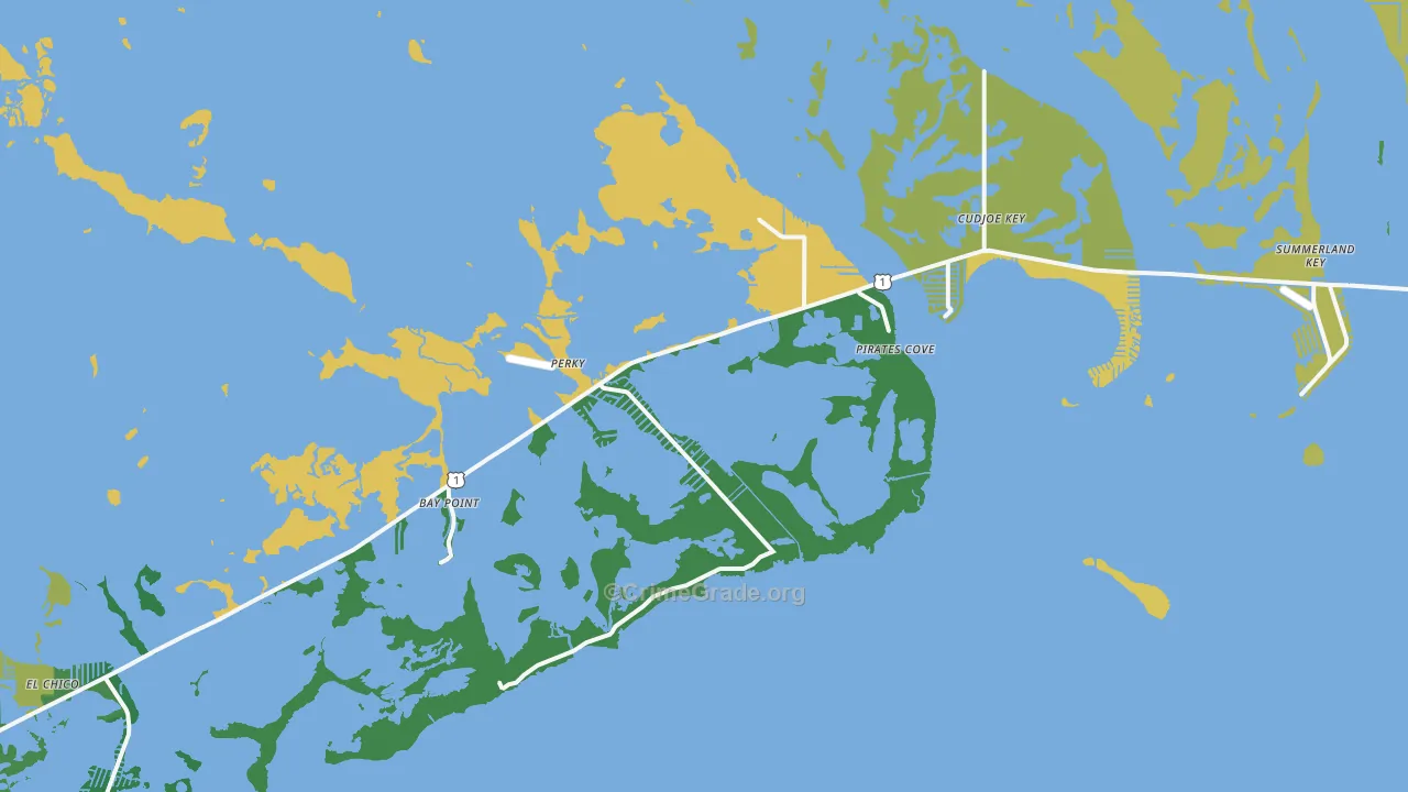 Sugarloaf Shores, FL Map of Drug-Related Crime Rates