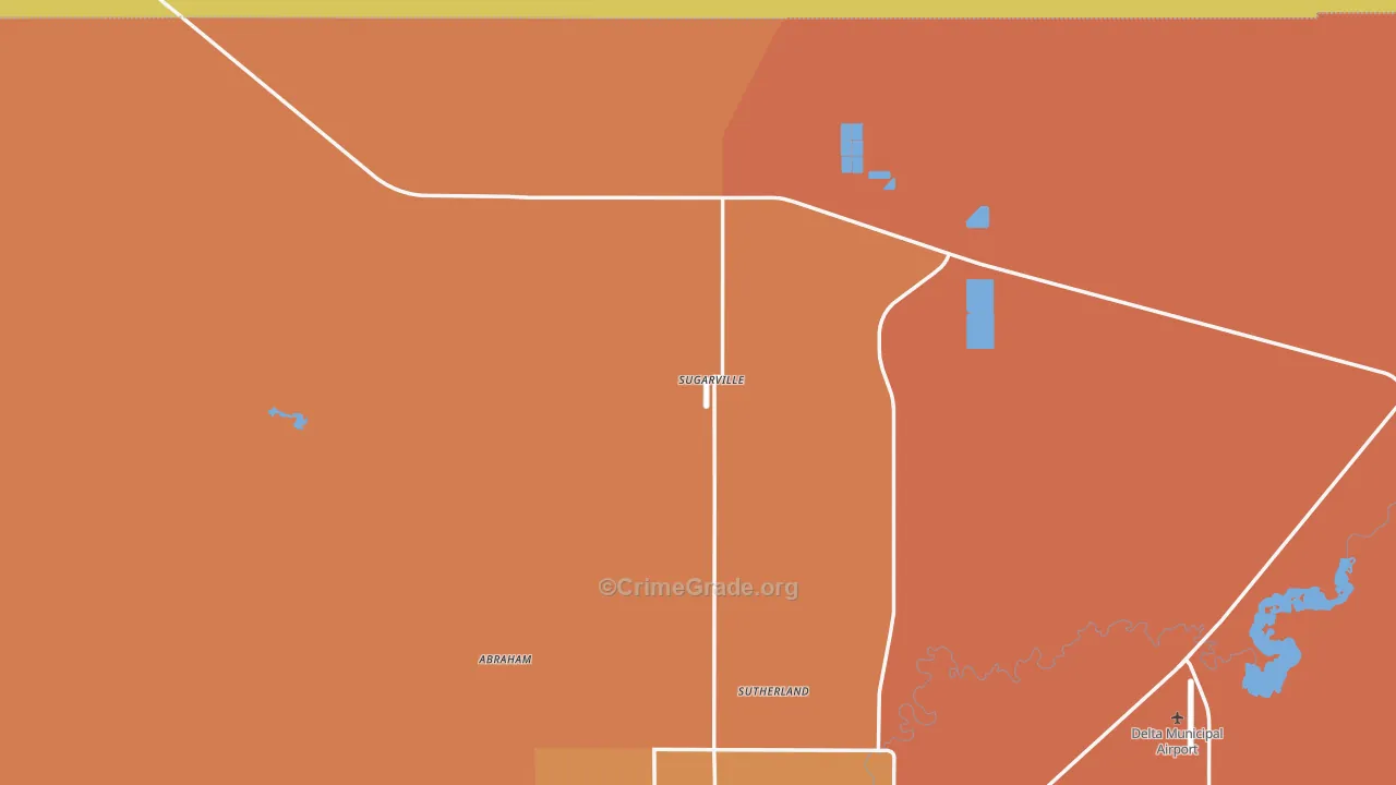Sugarville, UT Map of Drug-Related Crime Rates
