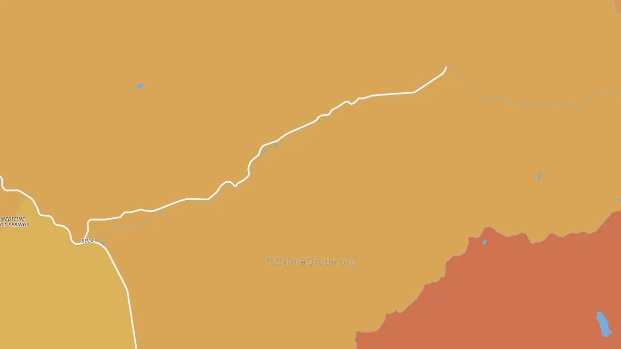Sula, MT Map of Drug-Related Crime Rates