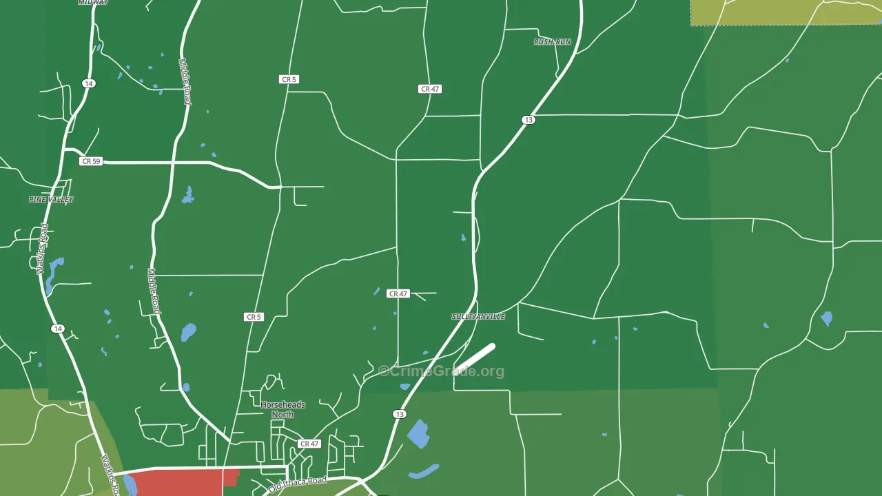 Sullivanville, NY Map of Drug-Related Crime Rates