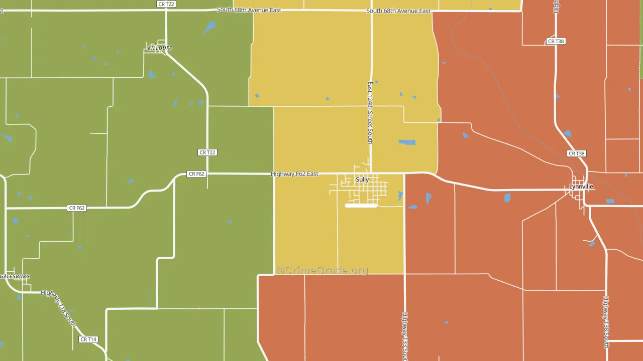 Sully, IA Map of Drug-Related Crime Rates