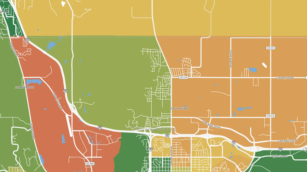 Sulphur, SD Map of Drug-Related Crime Rates