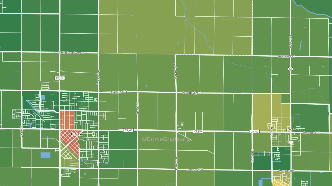 Sultana, CA Map of Drug-Related Crime Rates