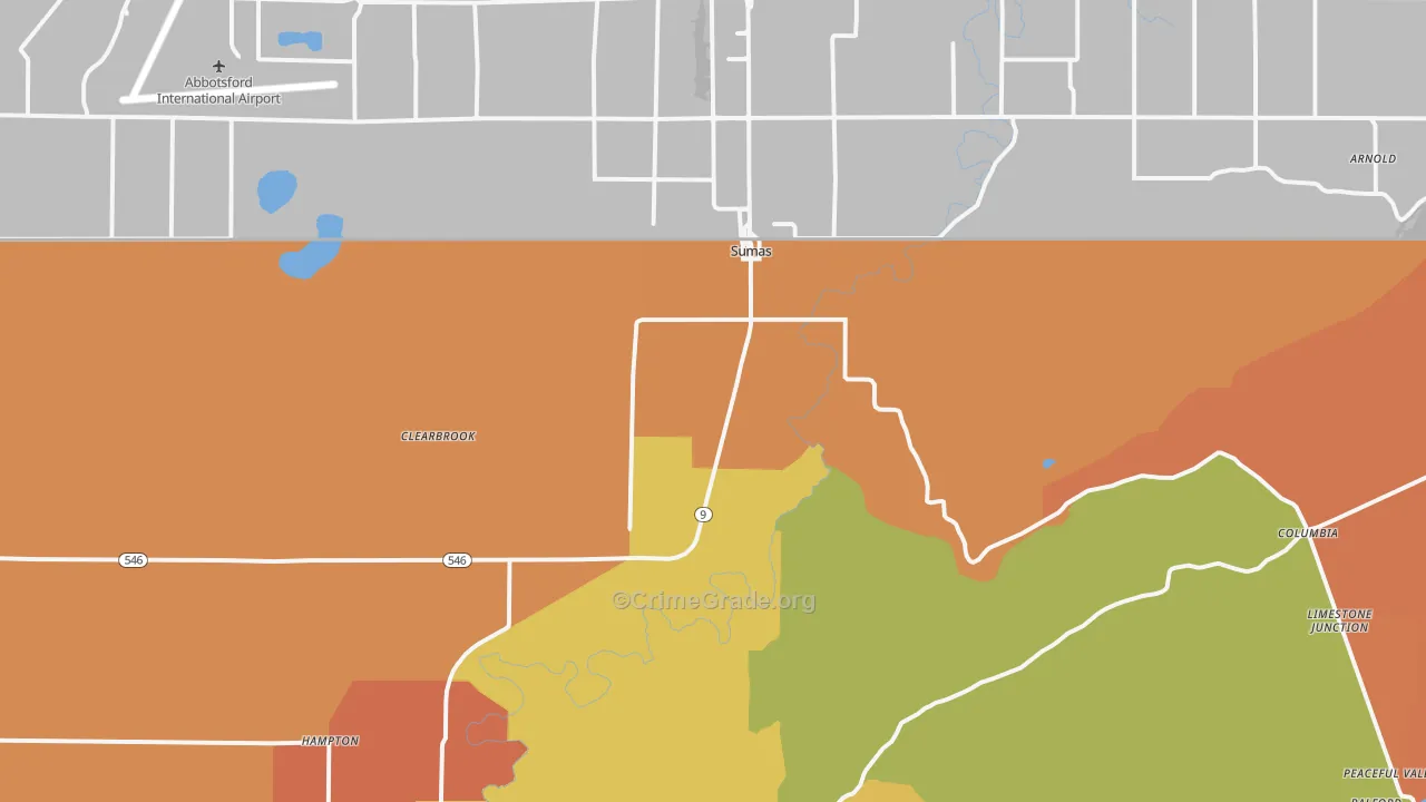 Sumas, WA Map of Drug-Related Crime Rates