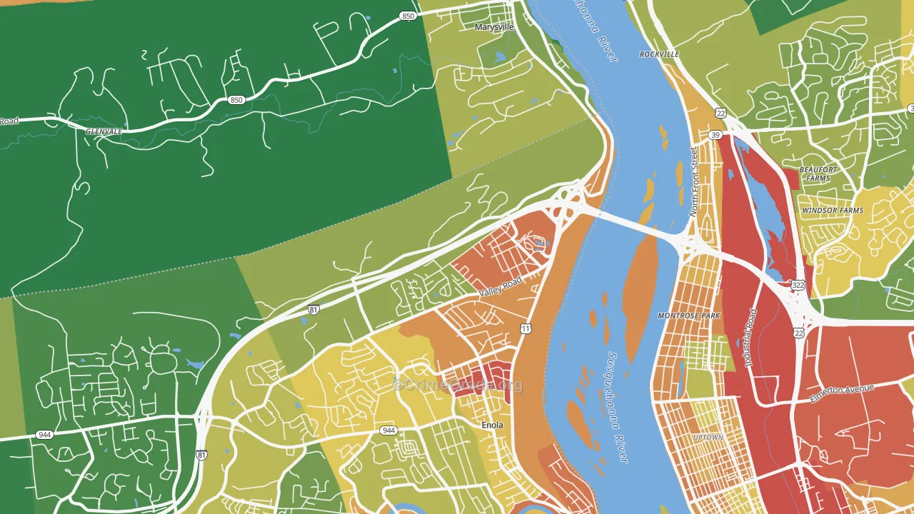 Summerdale, PA Map of Drug-Related Crime Rates