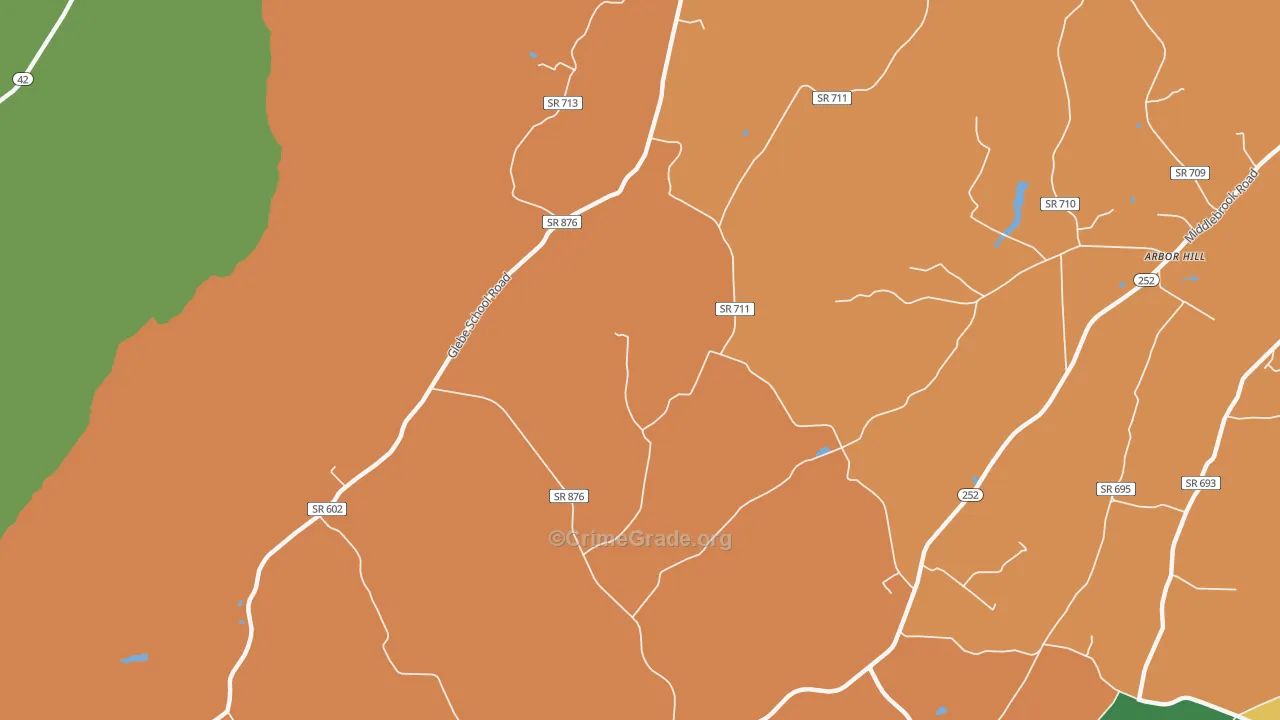 Summerdean, VA Map of Drug-Related Crime Rates