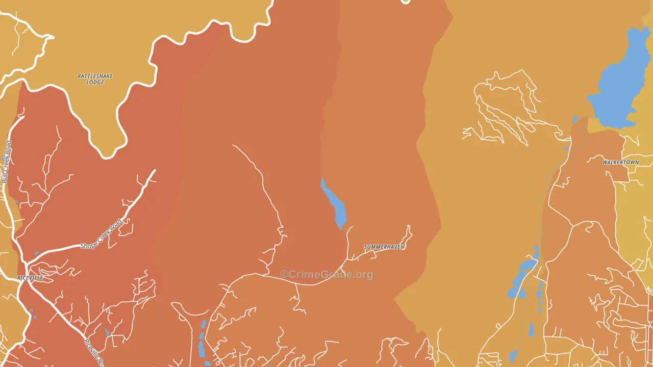Summerhaven, NC Map of Drug-Related Crime Rates