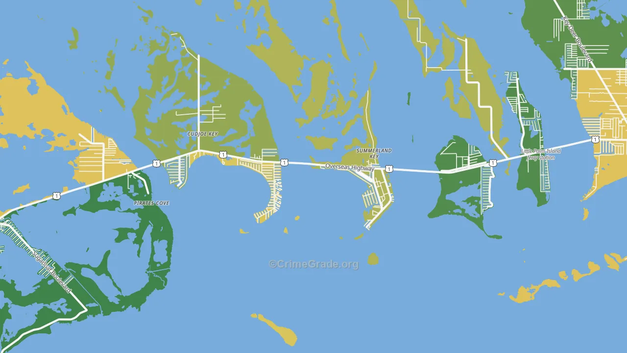 Summerland Key, FL Map of Drug-Related Crime Rates