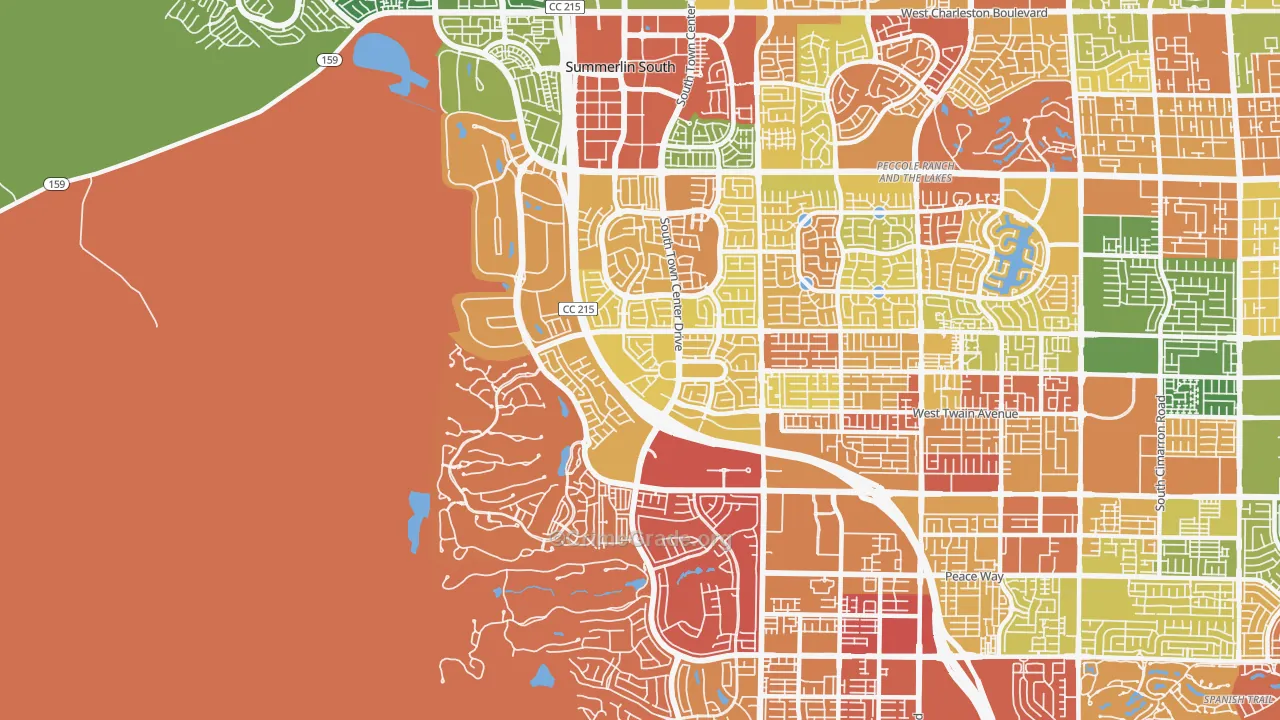 Summerlin South, NV Map of Drug-Related Crime Rates