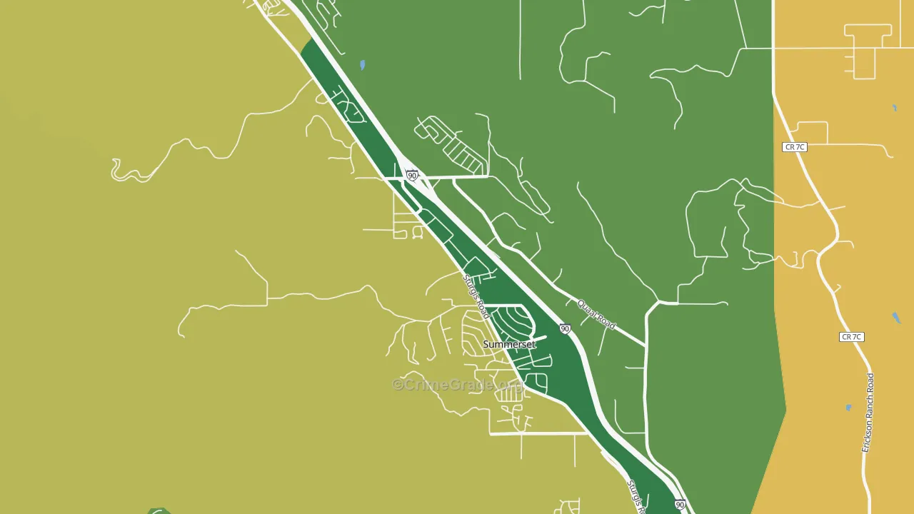 Summerset, SD Map of Drug-Related Crime Rates
