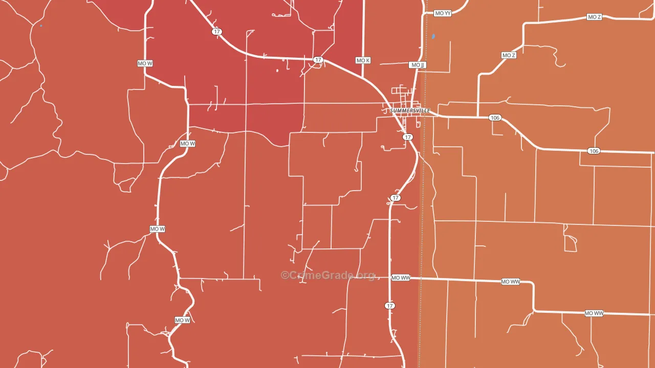 Summersville, MO Map of Drug-Related Crime Rates