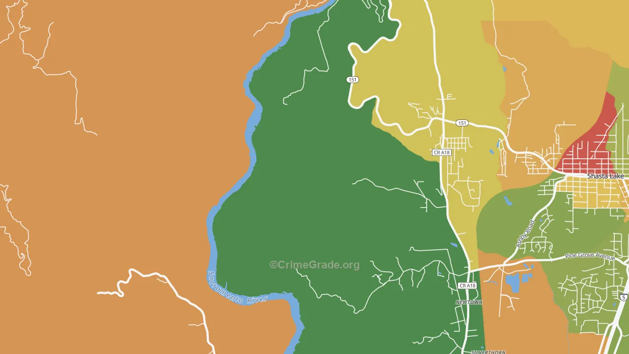Summit City, CA Map of Drug-Related Crime Rates