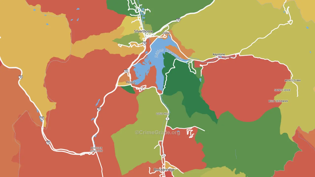 Summit County, CO Map of Drug-Related Crime Rates