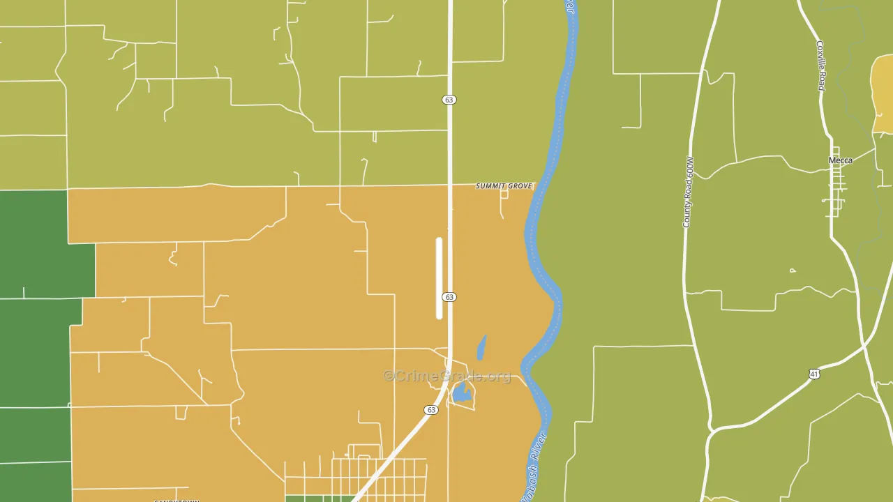 Summit Grove, IN Map of Drug-Related Crime Rates