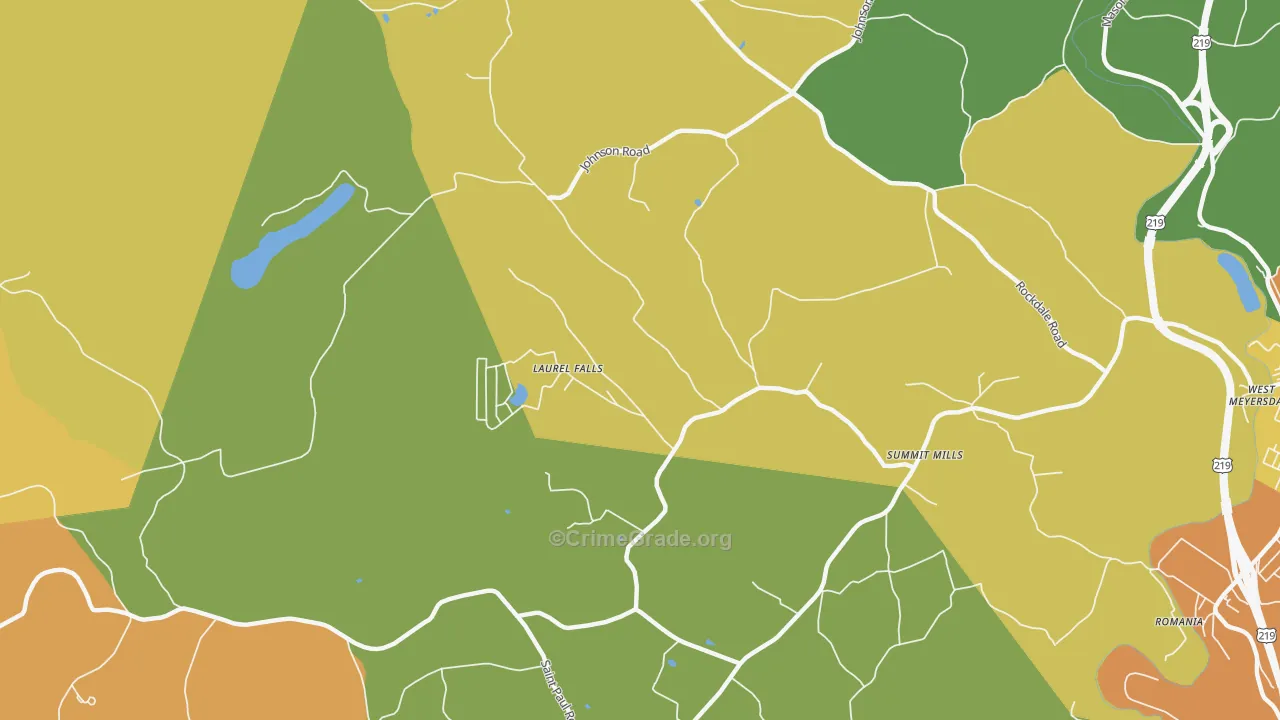Summit Mills, PA Map of Drug-Related Crime Rates