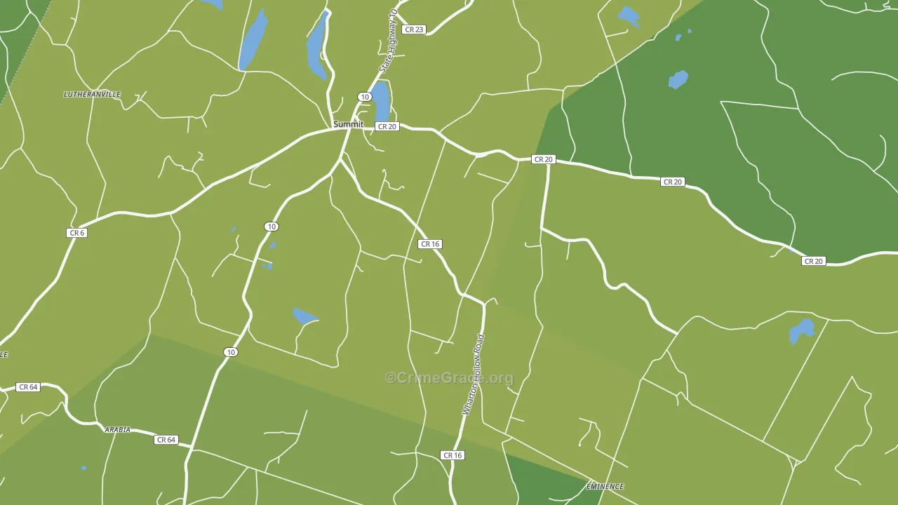 Summit, NY Map of Drug-Related Crime Rates