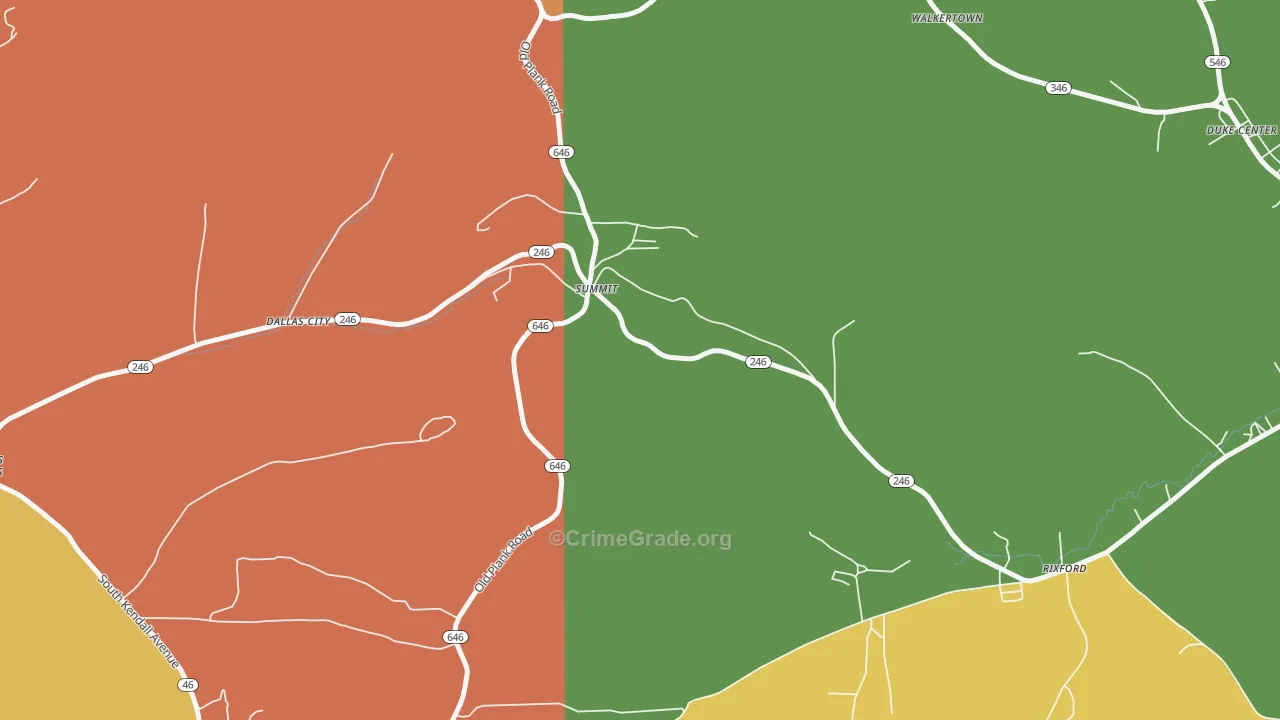 Summit, PA Map of Drug-Related Crime Rates