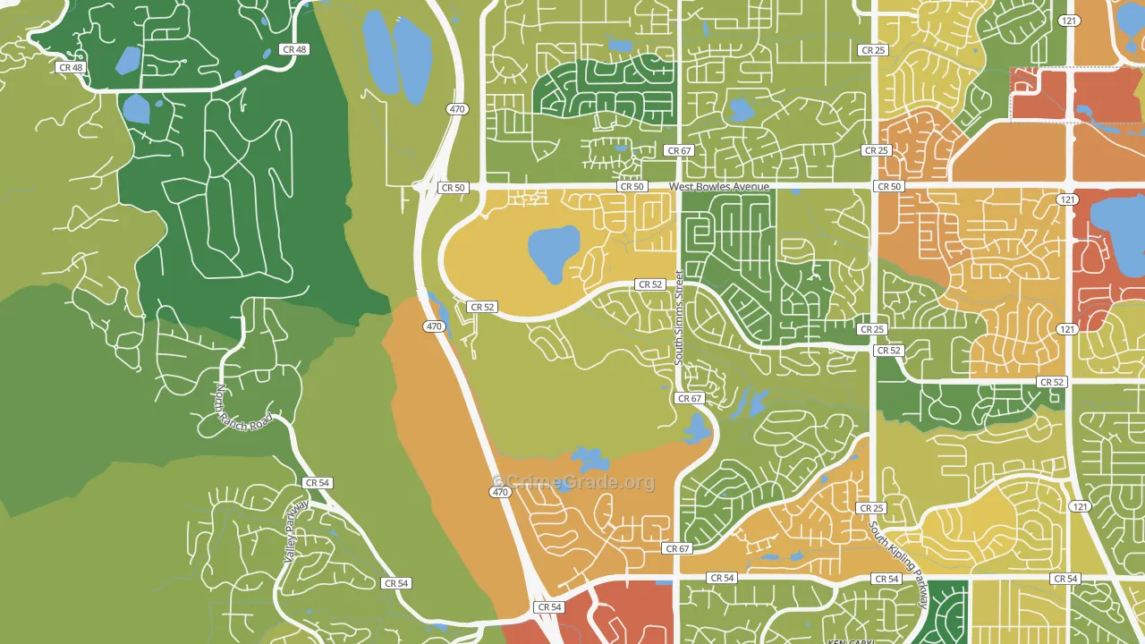 Summit Ridge at West Meadows, Dakota Ridge, CO Map of Drug-Related Crime Rates