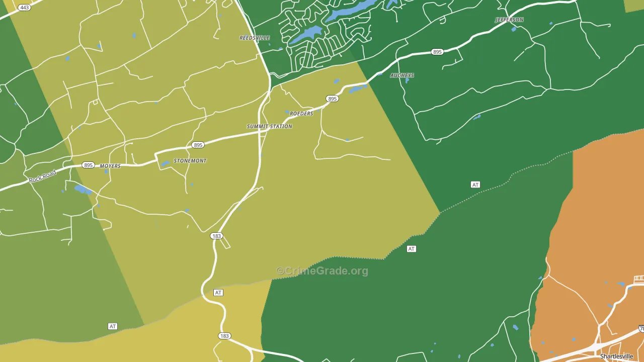 Summit Station, PA Map of Drug-Related Crime Rates