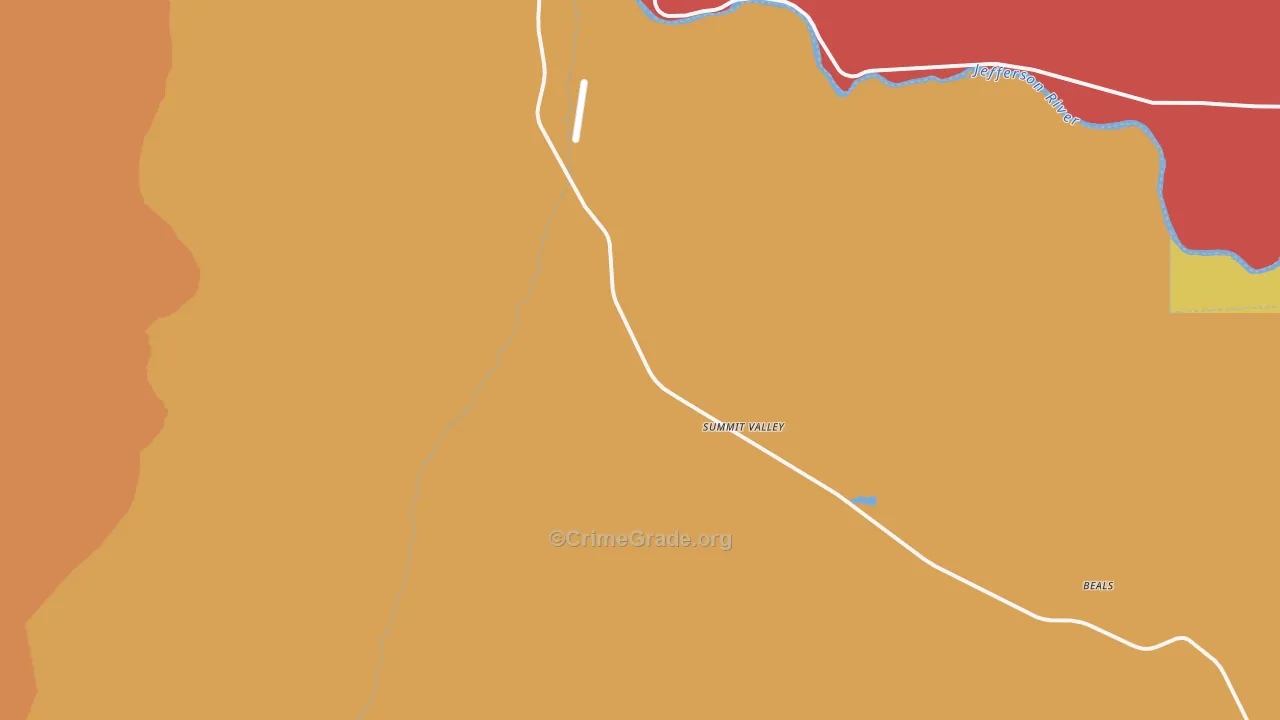 Summit Valley, MT Map of Drug-Related Crime Rates
