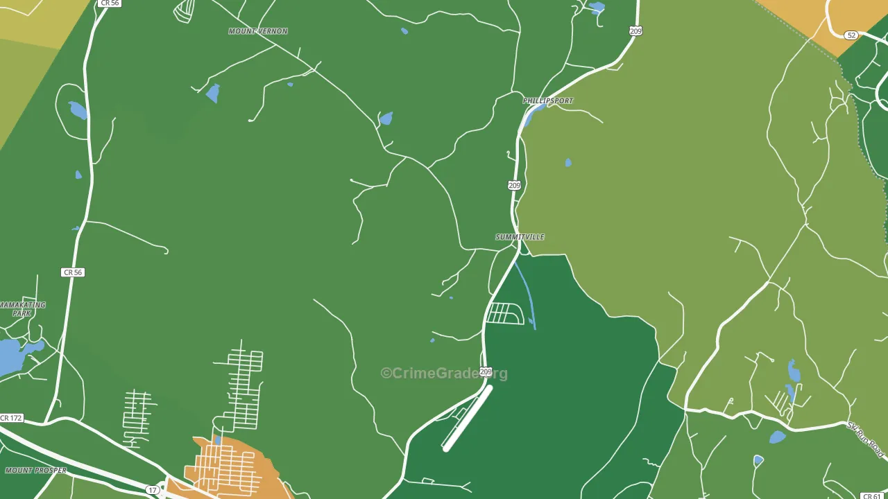 Summitville, NY Map of Drug-Related Crime Rates