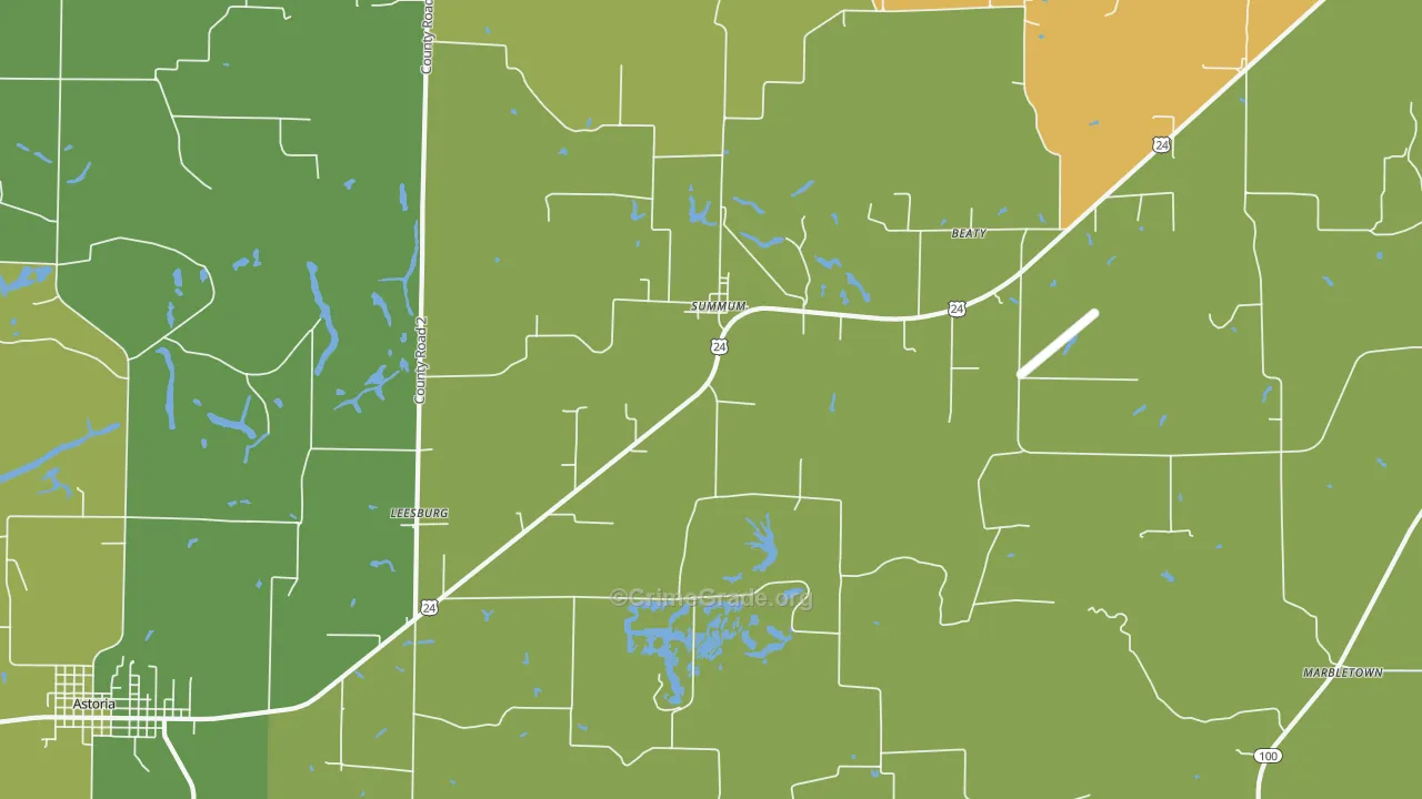 Summum, IL Map of Drug-Related Crime Rates
