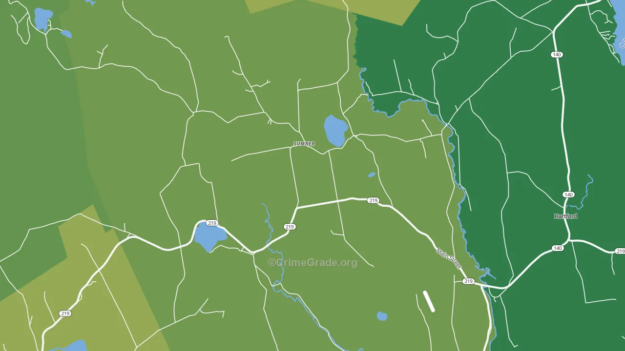 Sumner, ME Map of Drug-Related Crime Rates