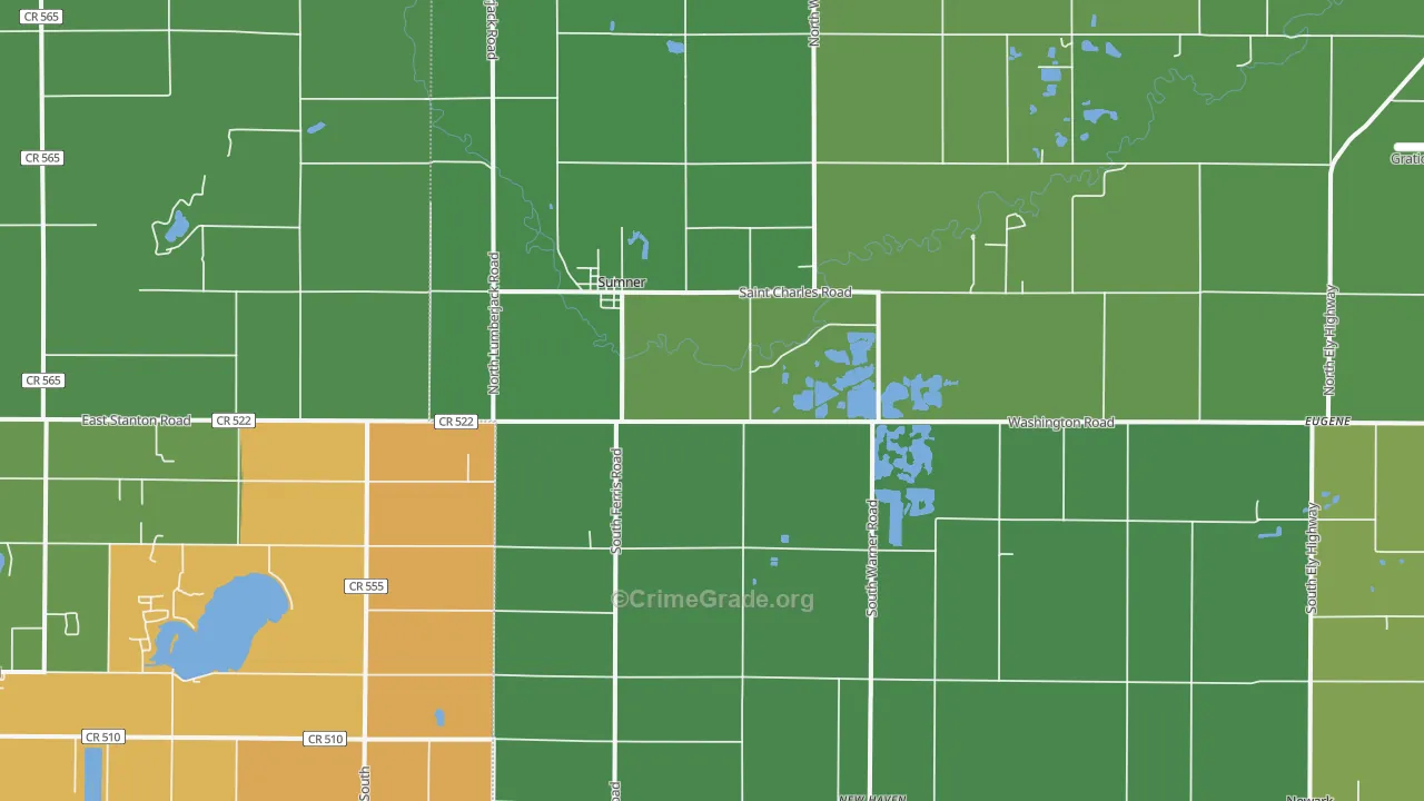 Sumner, MI Map of Drug-Related Crime Rates