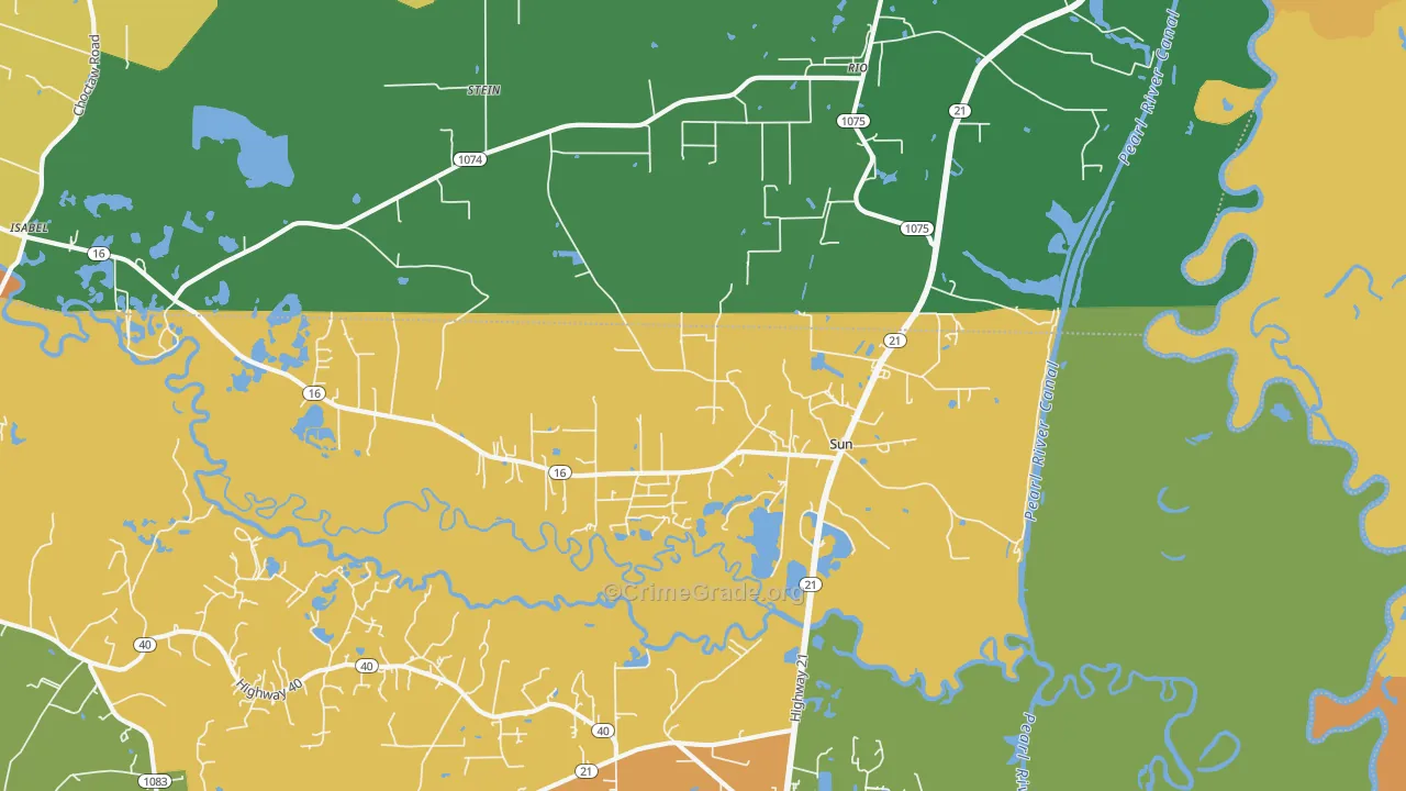 Sun, LA Map of Drug-Related Crime Rates