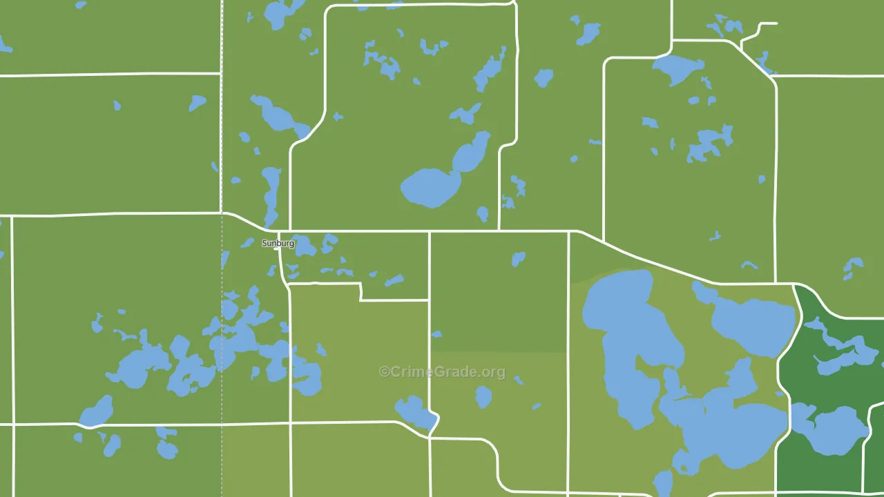 Sunburg, MN Map of Drug-Related Crime Rates