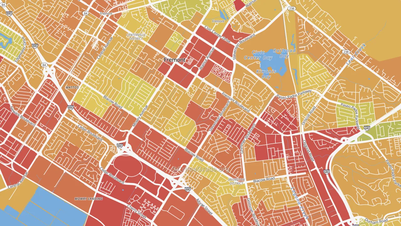 Sundale, Fremont, CA Map of Drug-Related Crime Rates