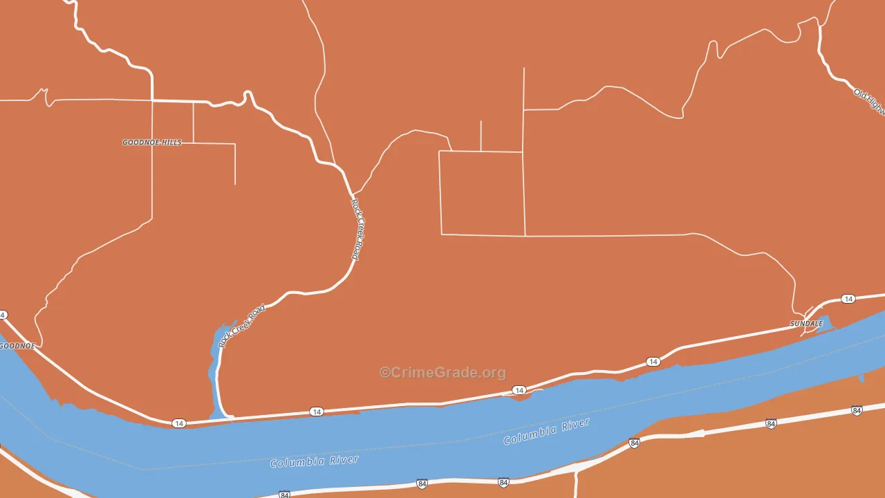 Sundale, WA Map of Drug-Related Crime Rates