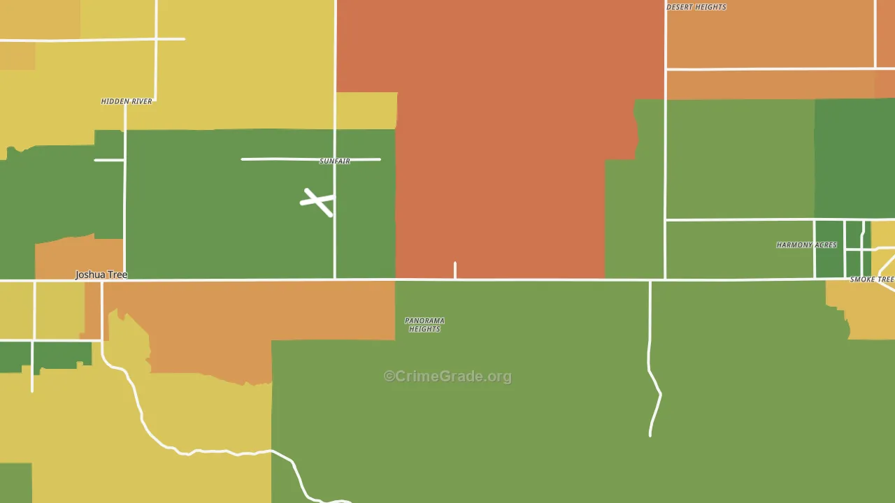 Sunfair, CA Map of Drug-Related Crime Rates
