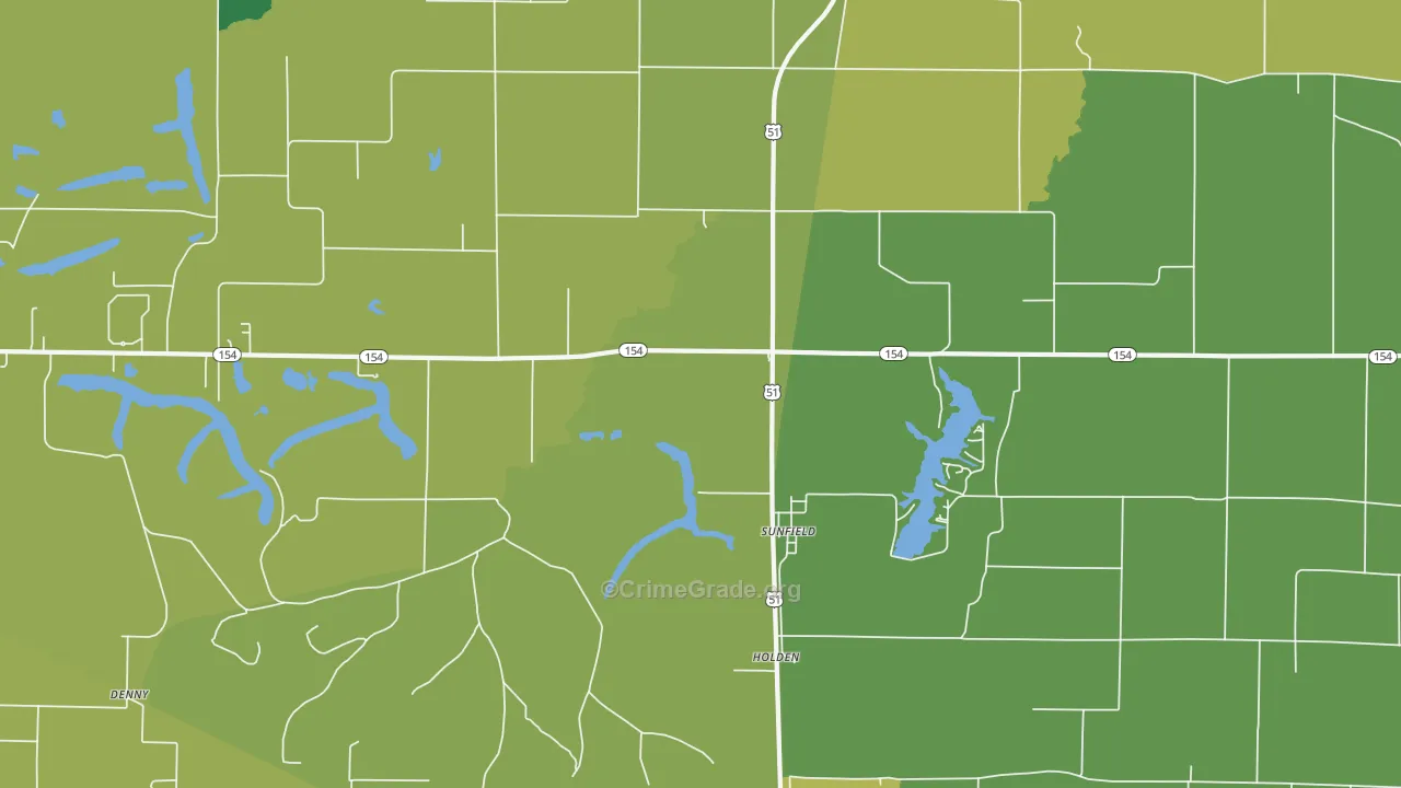 Sunfield, IL Map of Drug-Related Crime Rates