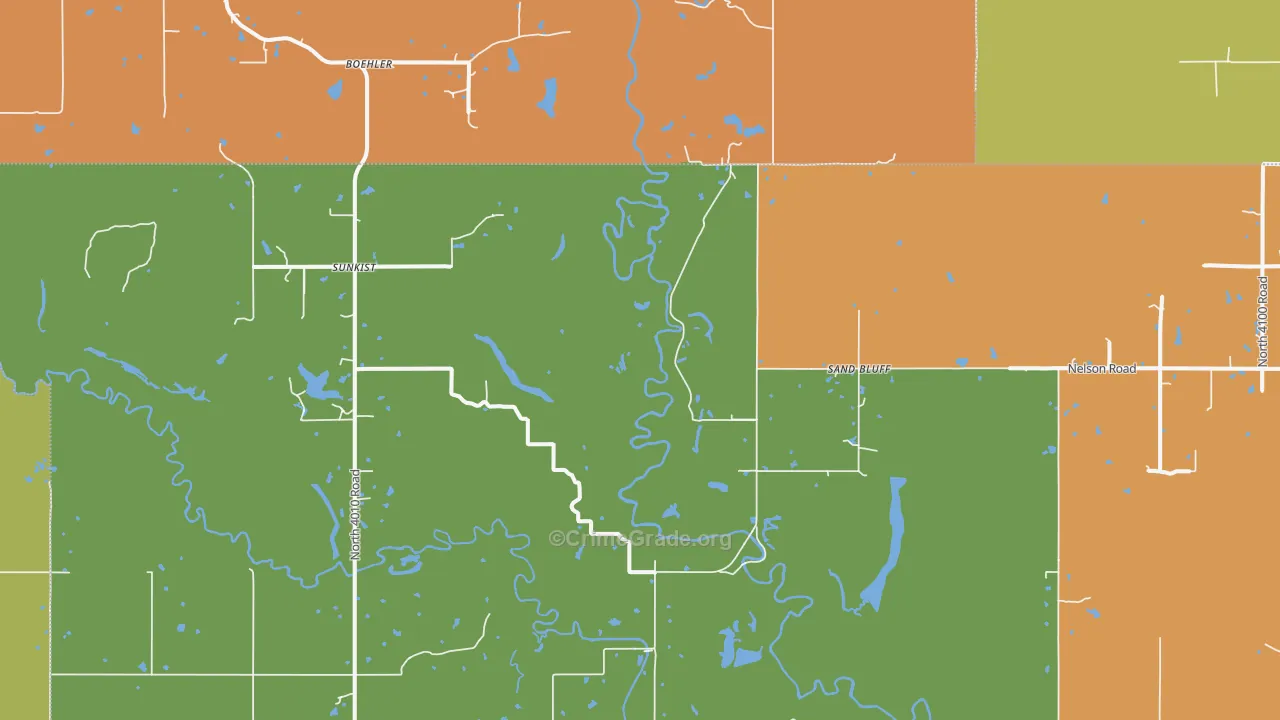 Sunkist, OK Map of Drug-Related Crime Rates