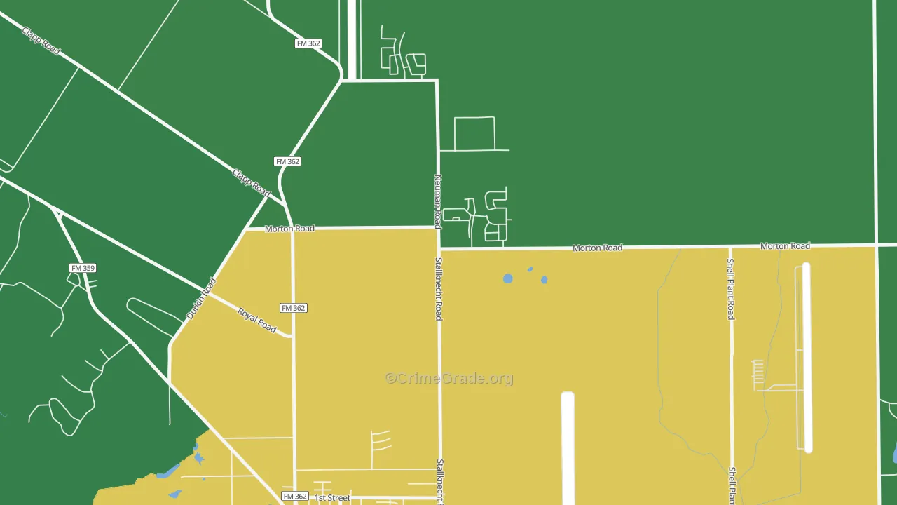 Sunny Side, TX Map of Drug-Related Crime Rates