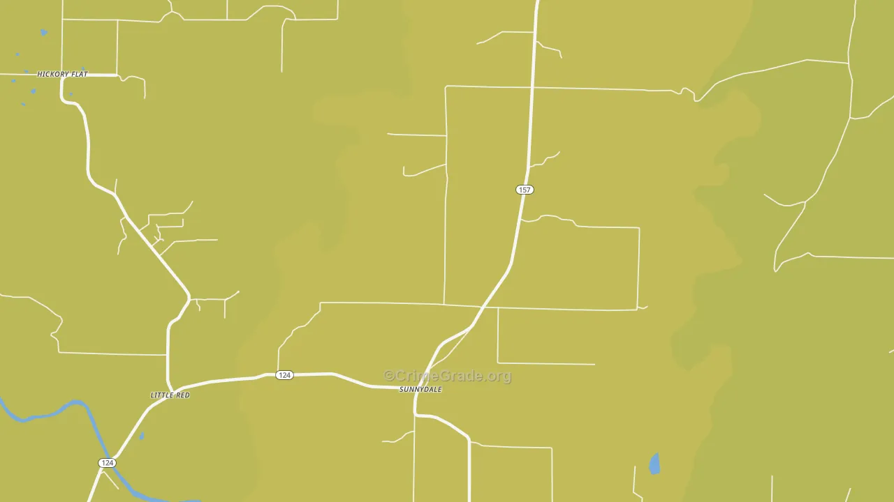 Sunnydale, AR Map of Drug-Related Crime Rates