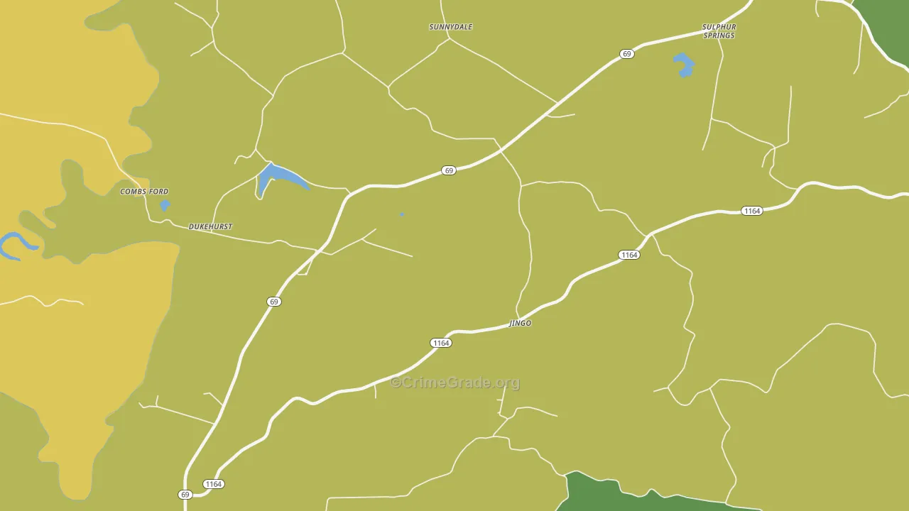 Sunnydale, KY Map of Drug-Related Crime Rates