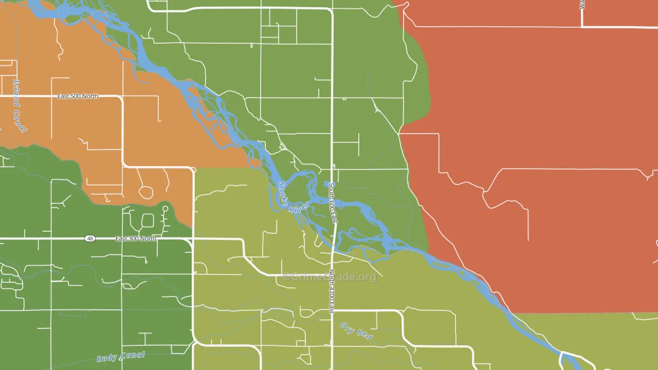 Sunnydell, ID Map of Drug-Related Crime Rates