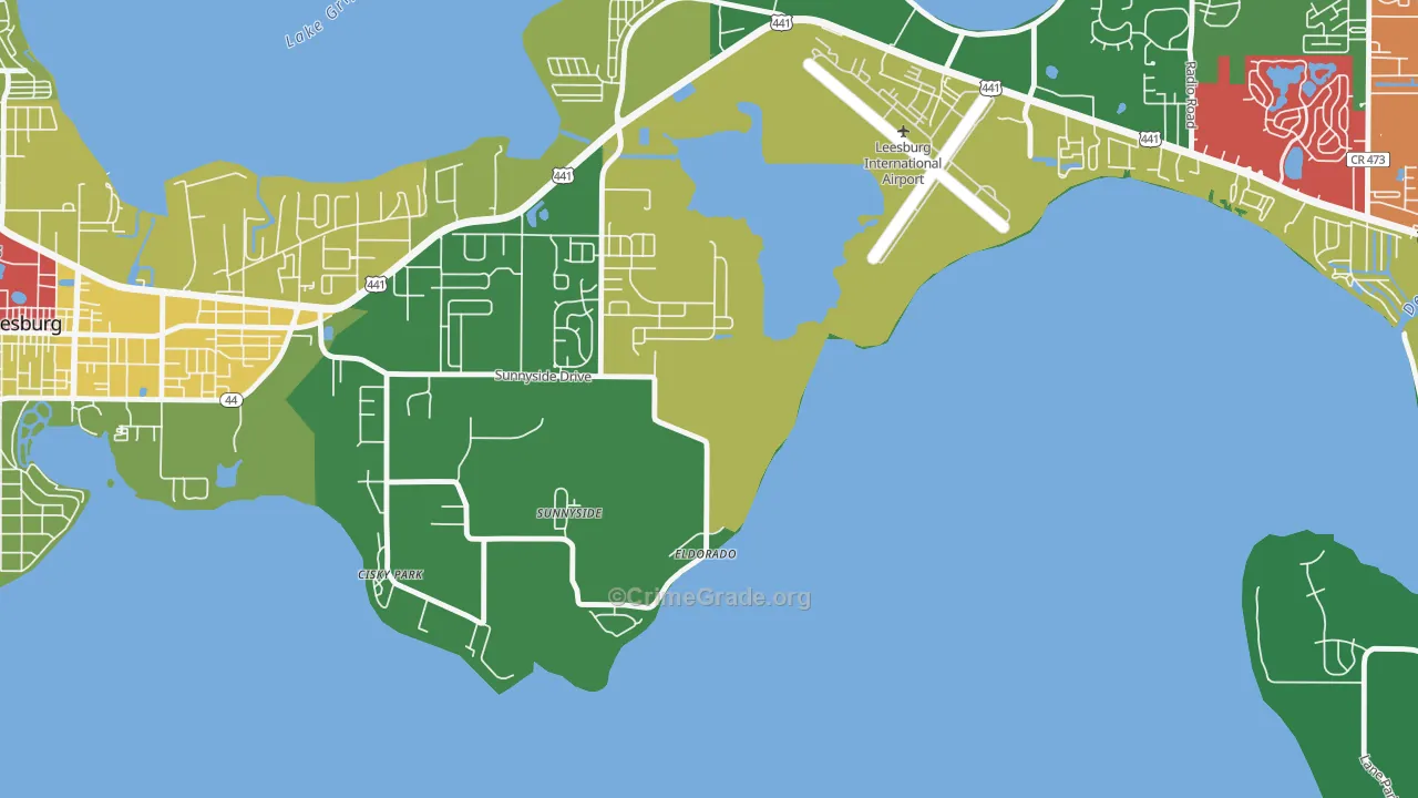 Sunnyside, FL Map of Drug-Related Crime Rates
