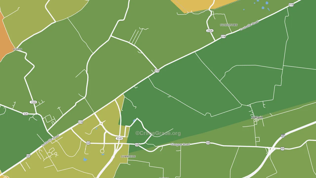 Sunnyside, KY Map of Drug-Related Crime Rates