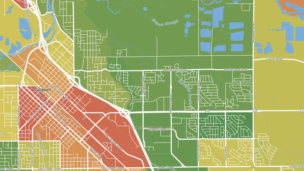 Sunnyslope, ID Map of Drug-Related Crime Rates