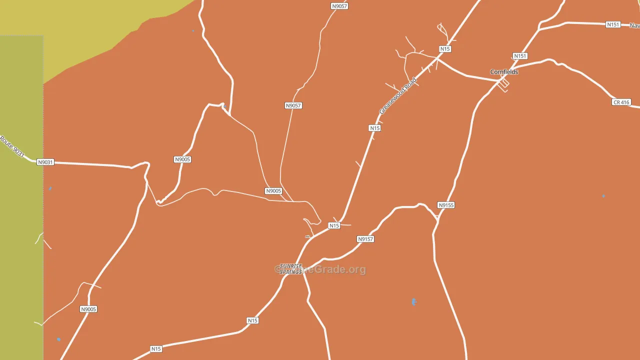 Sunrise Springs, AZ Map of Drug-Related Crime Rates